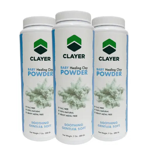 Baby Powder - Talc Free, Heavy Metal Free Healing Clay 7 oz