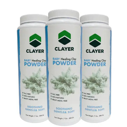 Baby Powder - Talc Free, Heavy Metal Free Healing Clay 7 oz