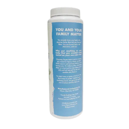 Baby Powder - Talc Free, Heavy Metal Free Healing Clay 7 oz