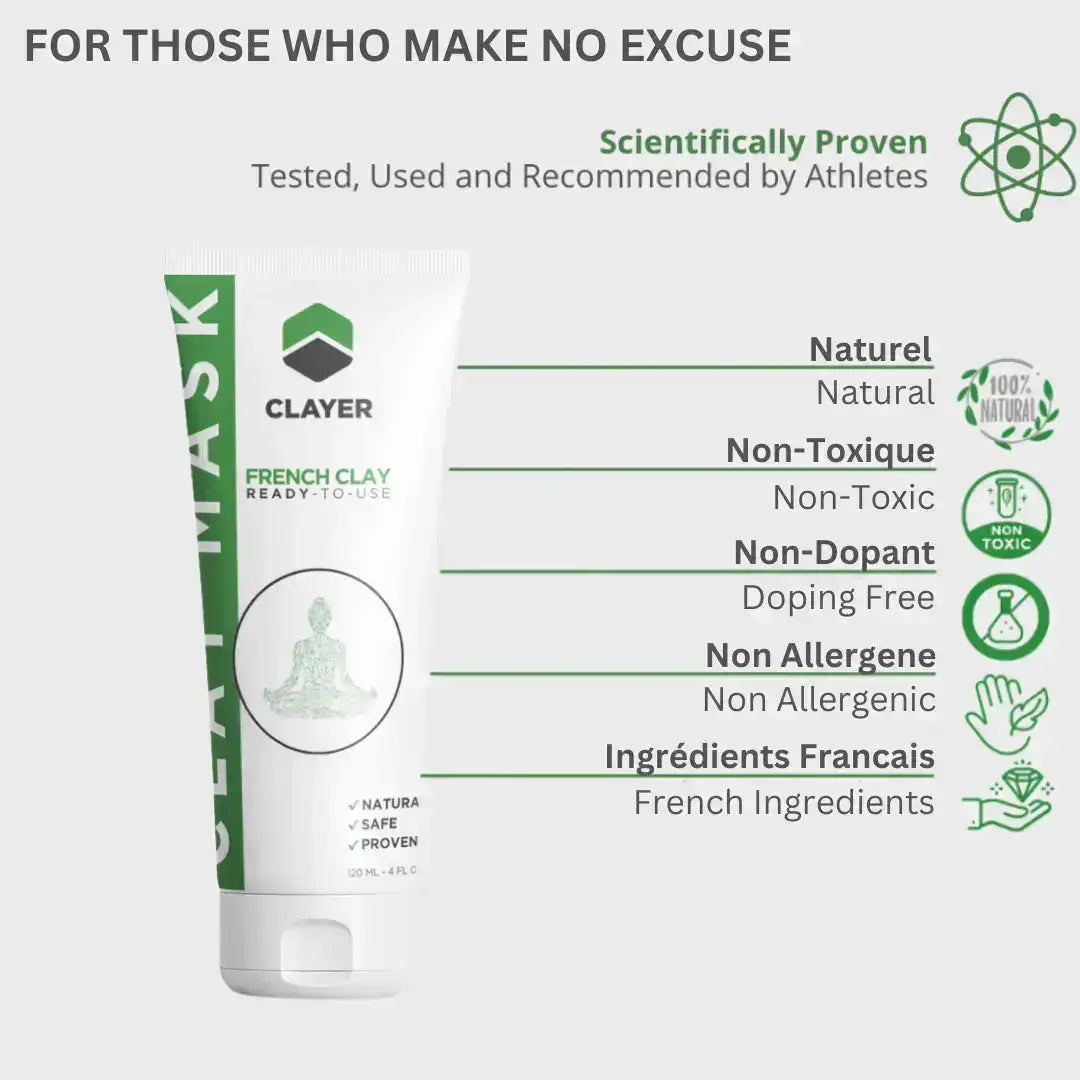 best heavy metal free clay mask - 4FL.OZ. - Anti-Aging - Ready-to-Use healing clay - Facial Care - CLAYER