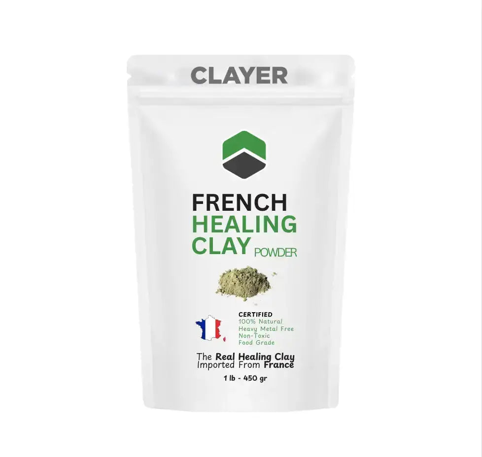 Best Bentonite Clay Powder - Food Grade 1 lb - Heavy Metal Free CLAYER