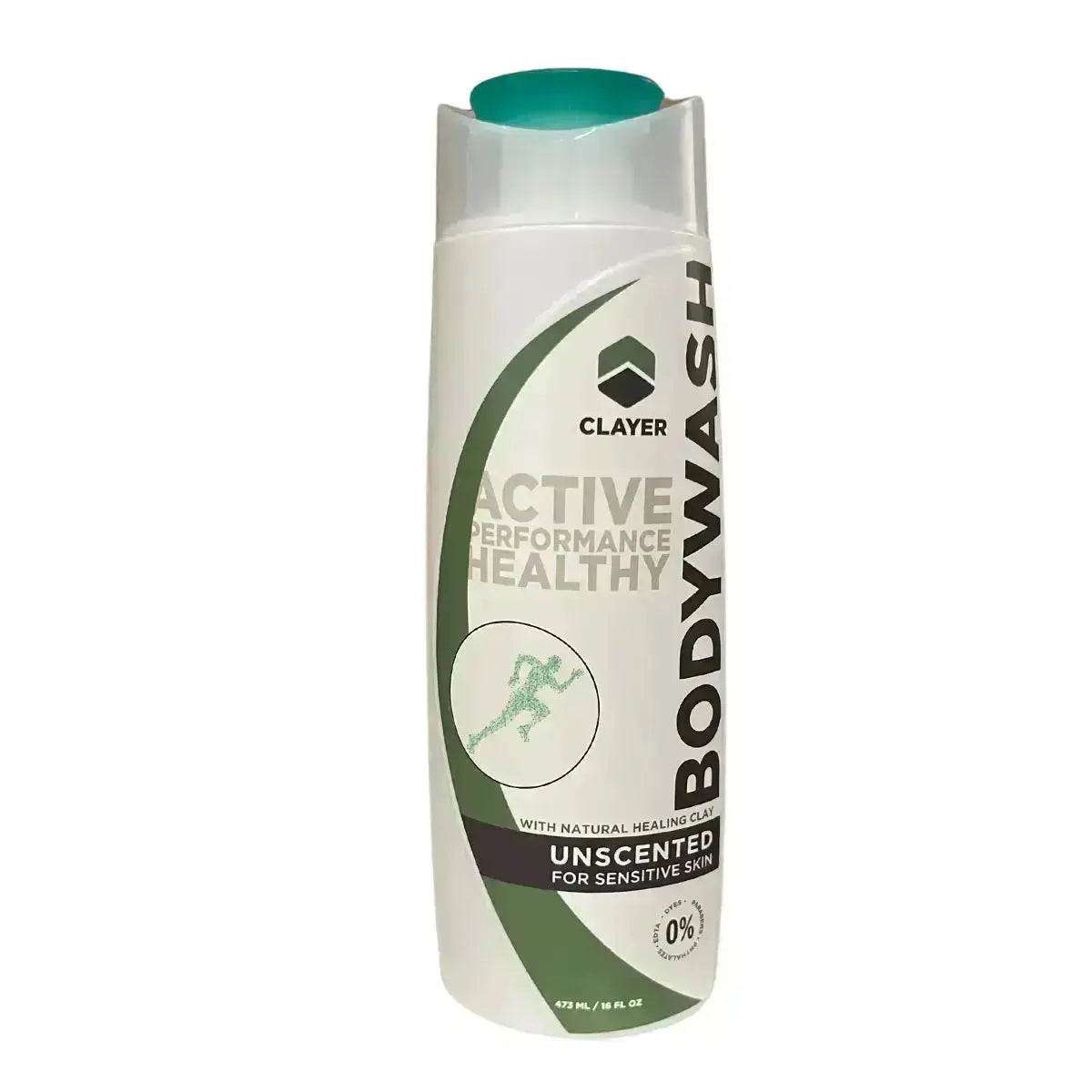 Active Natural BodyWash - 16 fl. oz CLAYER- green clay - healing clay - bentonite clay