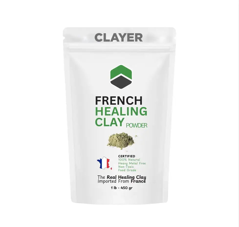 Best Bentonite Clay Powder - Food Grade 1 lb - Heavy Metal Free CLAYER