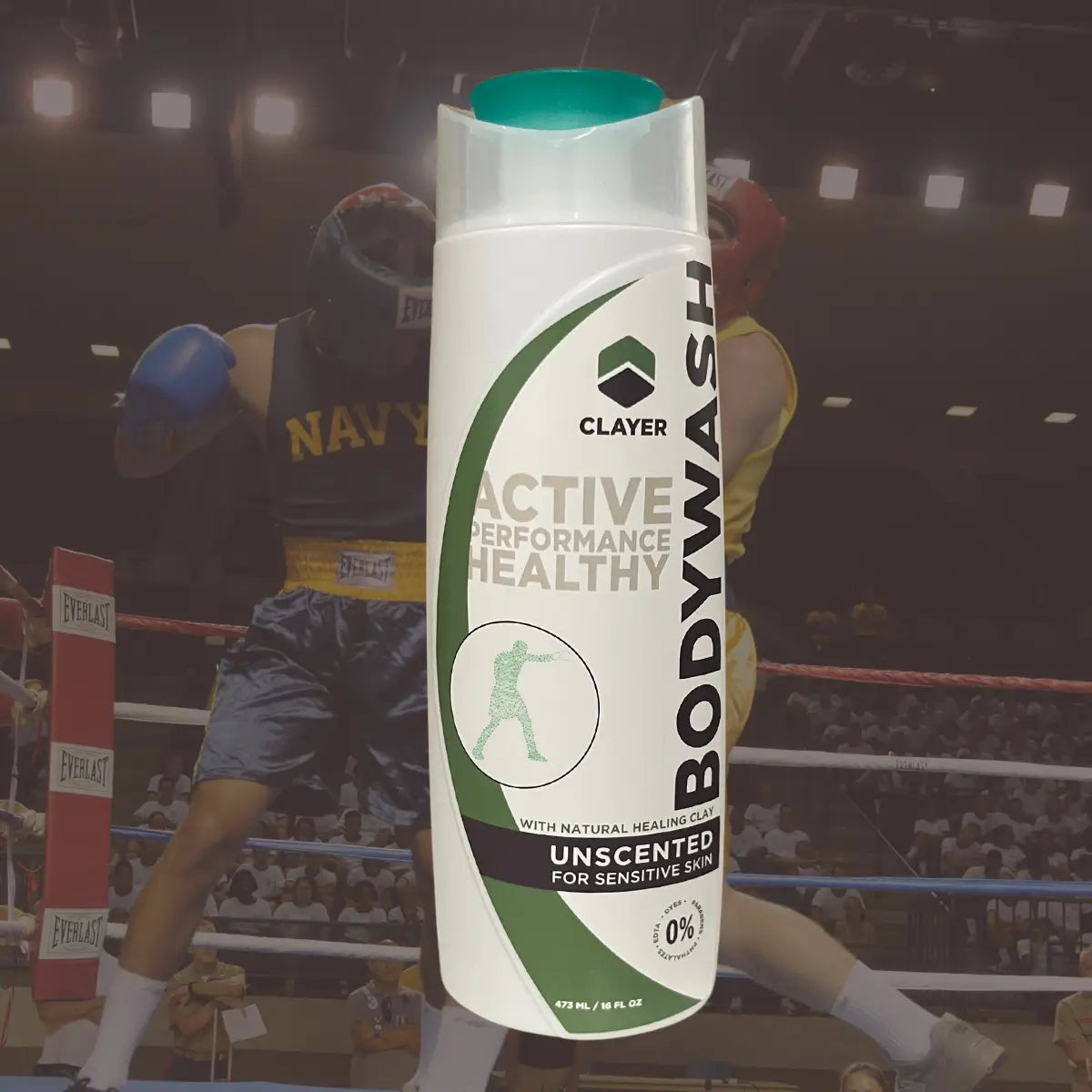 Boxing Natural BodyWash - 16 fl. oz CLAYER- green clay - healing clay - bentonite clay