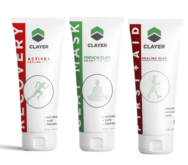 FRENCH HEALING CLAY - Mix'n Match (2+1 FREE PACK) lead free green clay