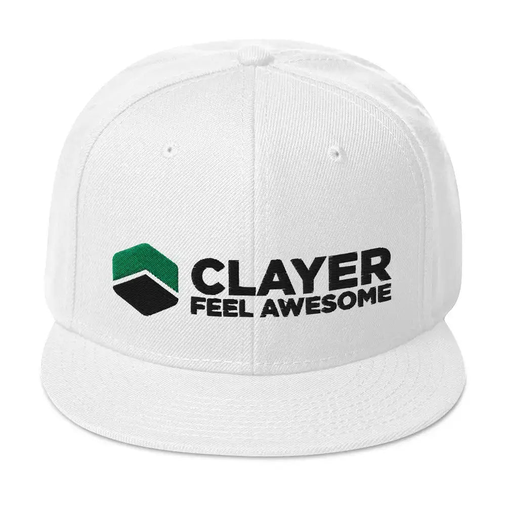 Feel Awesome Snapback Hat - CLAYER back view