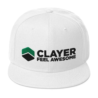 Feel Awesome Snapback Hat - CLAYER back view