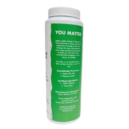 Odor Remover Powder - Heavy Metal Free Healing Clay 7 oz