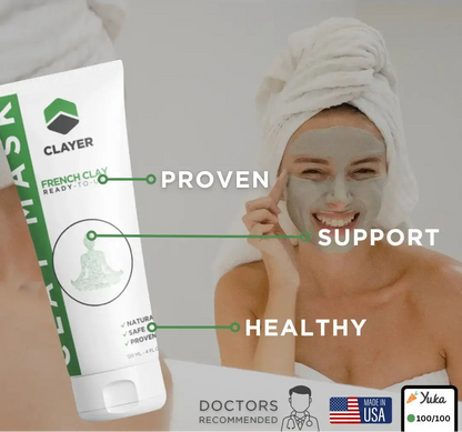 Clay Mask - 4FL.OZ. - Anti-Aging - Ready-to-Use healing clay - Facial Care - CLAYER