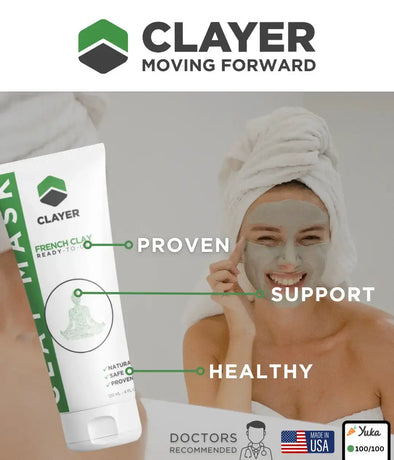 Clay Mask - 4FL.OZ. - Anti-Aging - Ready-to-Use healing clay - Facial Care - CLAYER
