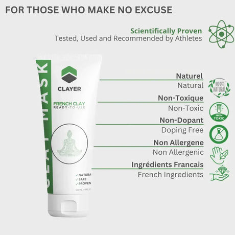 Clay Mask - 4FL.OZ. - Anti-Aging - Ready-to-Use healing clay - Facial Care - CLAYER