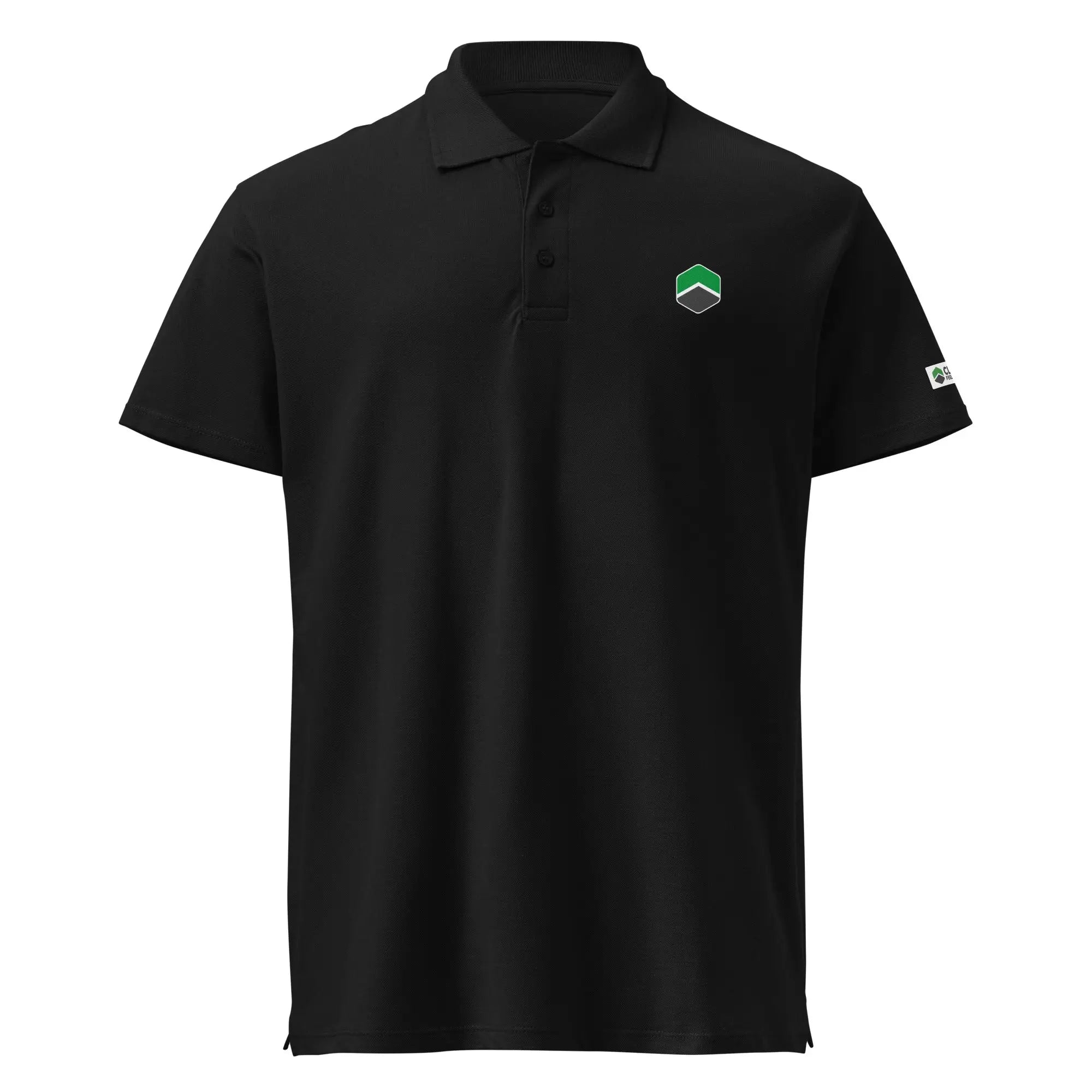 Premium pique polo shirt | Logo - CLAYER#1 Green Clay ducts Used by