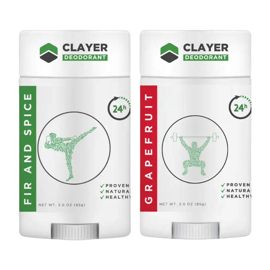 Sport Deodorant - Pack of 2 (mix and match) - Aluminum Free CLAYER