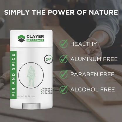 Natural Deodorant - Workers - 3.35 OZ - NEW FORMULA - CLAYER