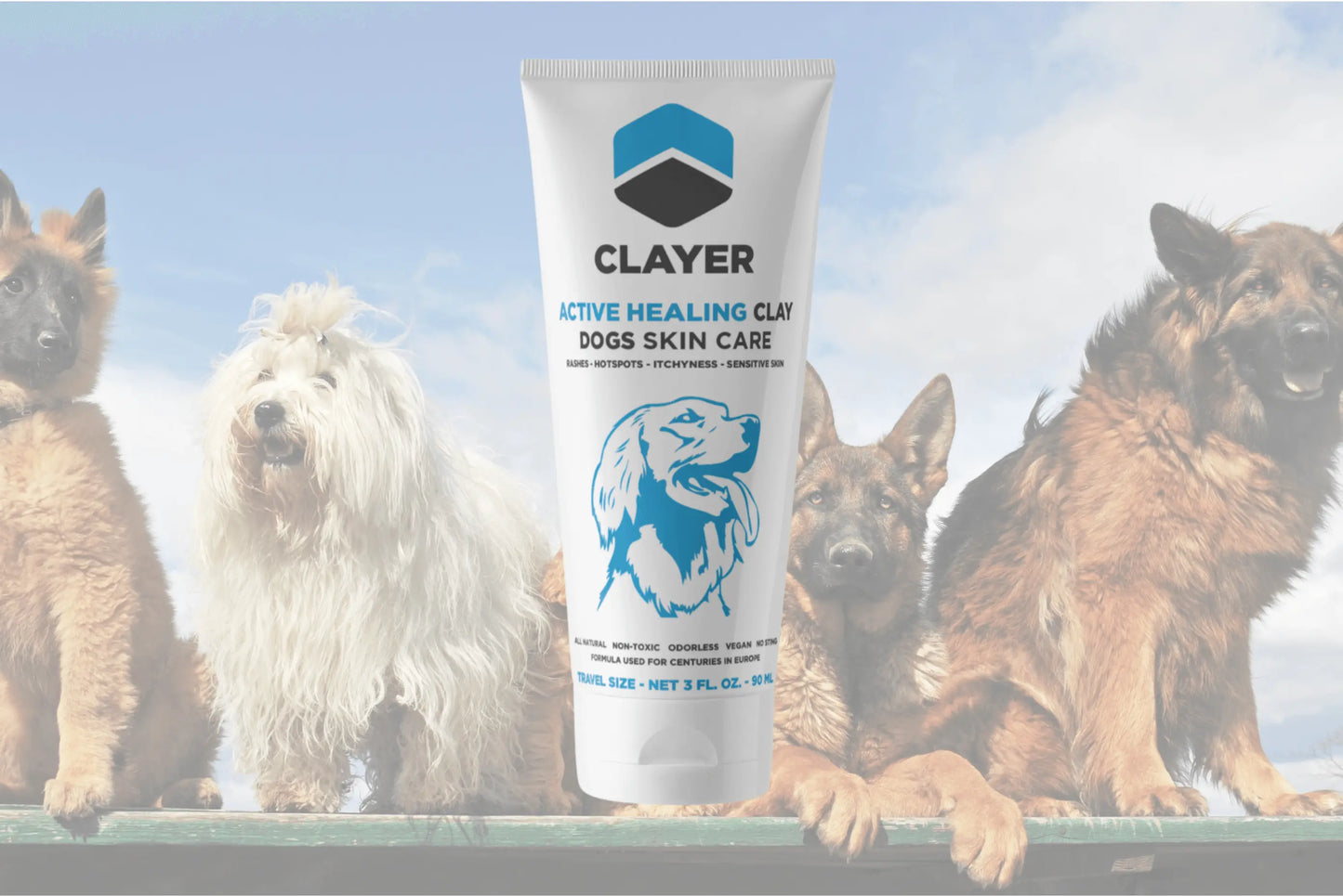 Argila de cura para cães ativos - CLAYER