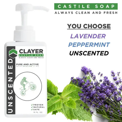 Organic Castile Soap - Motocross - FMX - 16 fl oz. - CLAYER