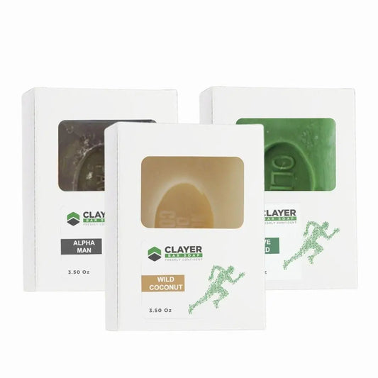 Clayer - 活性天然肥皂 - 3.5 盎司 - 3 件装 - CLAYER