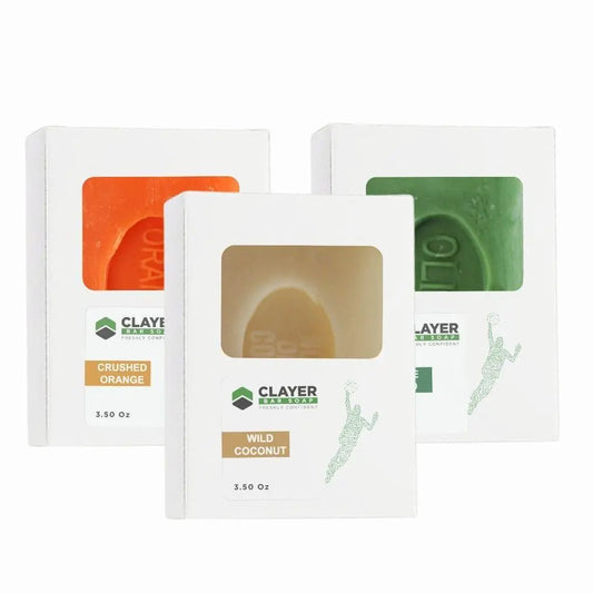 Clayer — Натуральное мыло «Баскетбол» — 3.5 унции — Упаковка из 3 шт. — CLAYER