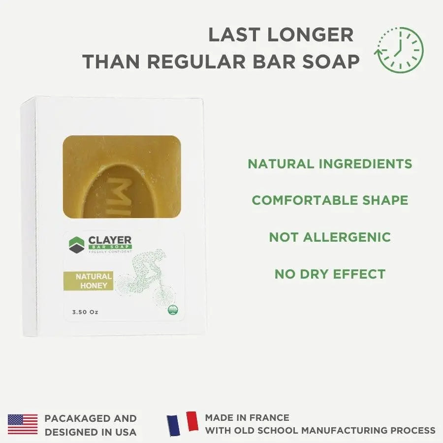 Clayer - Biker Natural Bar Soap - 3.5oz - CLAYER