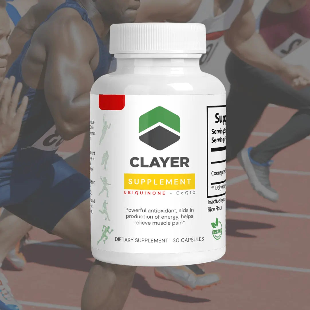 Clayer - Aliviador de energia e dores musculares - CoQ10 Ubiquinona - CLAYER