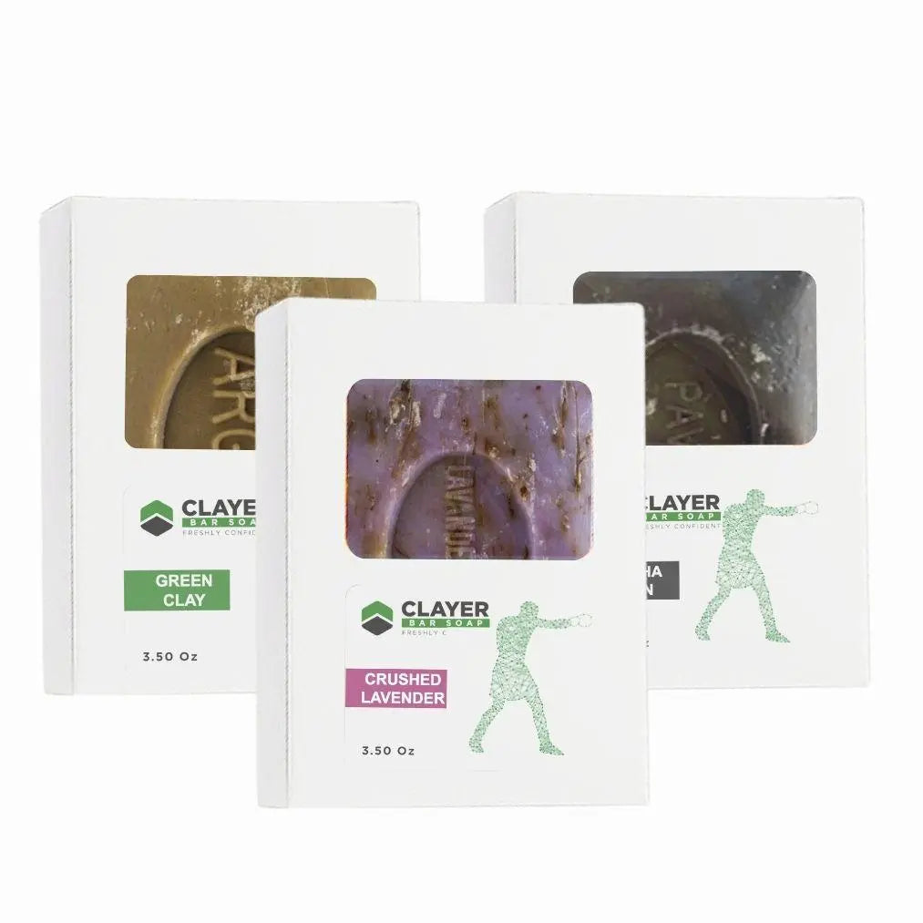 Clayer - Fighters Natural Bar Soap - 3.5 oz - Pack of 3 - CLAYER