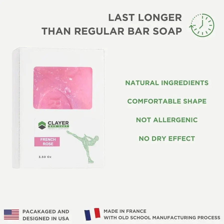 Clayer - Ice Skating Natural Bar Soap - 3.5 oz - CLAYER