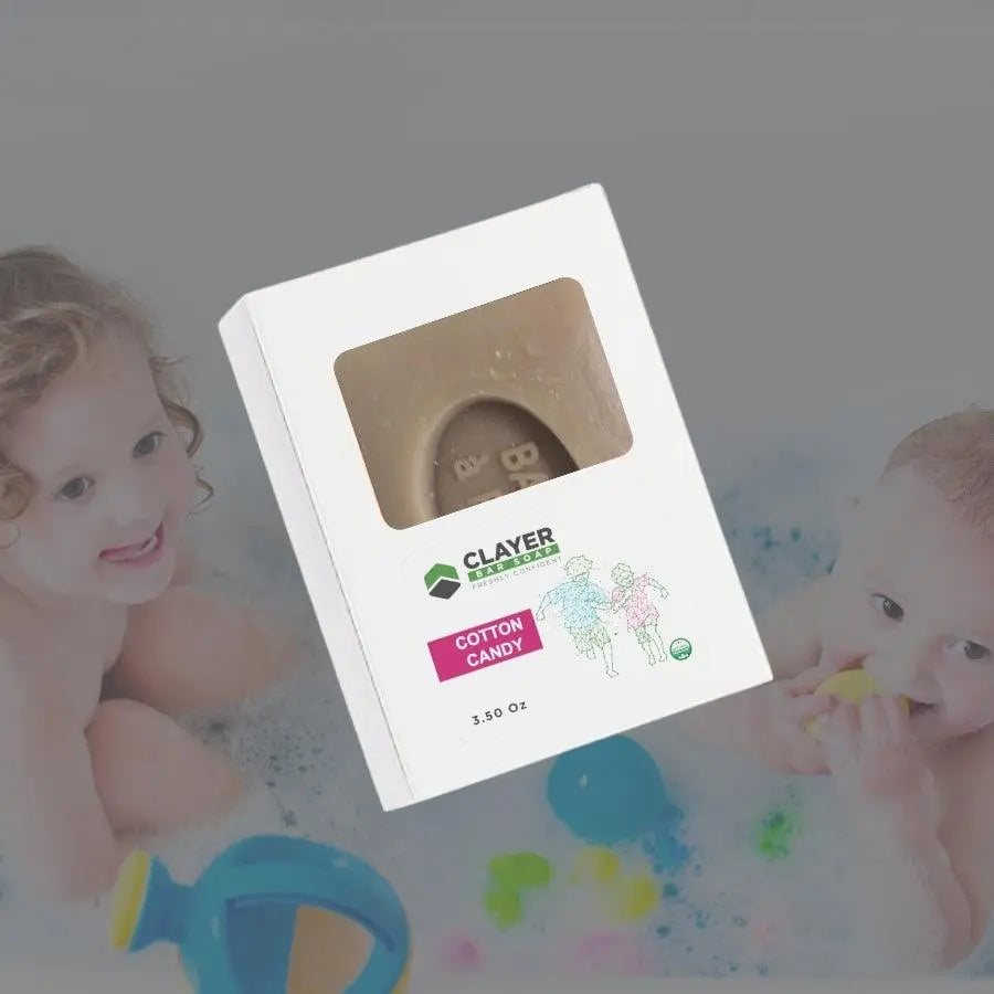 Clayer - Jabón en barra natural para niños - 3.5 oz - CLAYER