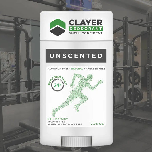 Clayer Natürliches Deodorant – Aktiver Lebensstil – 2.75 OZ – CLAYER