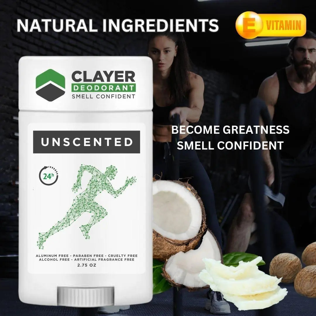 Clayer Natural Deodorant - Active Lifestyle - 2.75 OZ - CLAYER