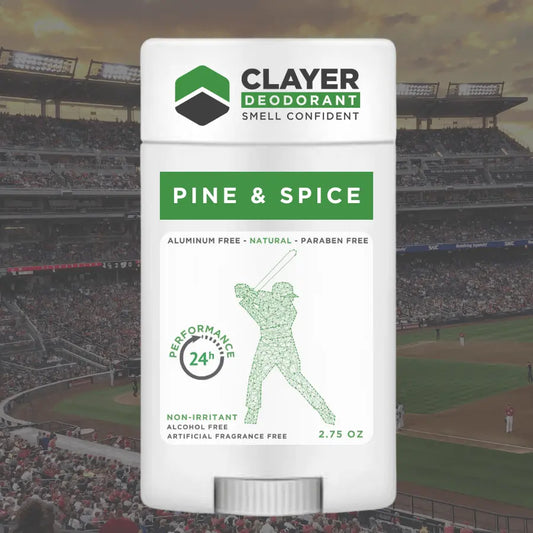 Clayer 天然除臭剂 - 棒球运动员 - 2.75 盎司 - CLAYER