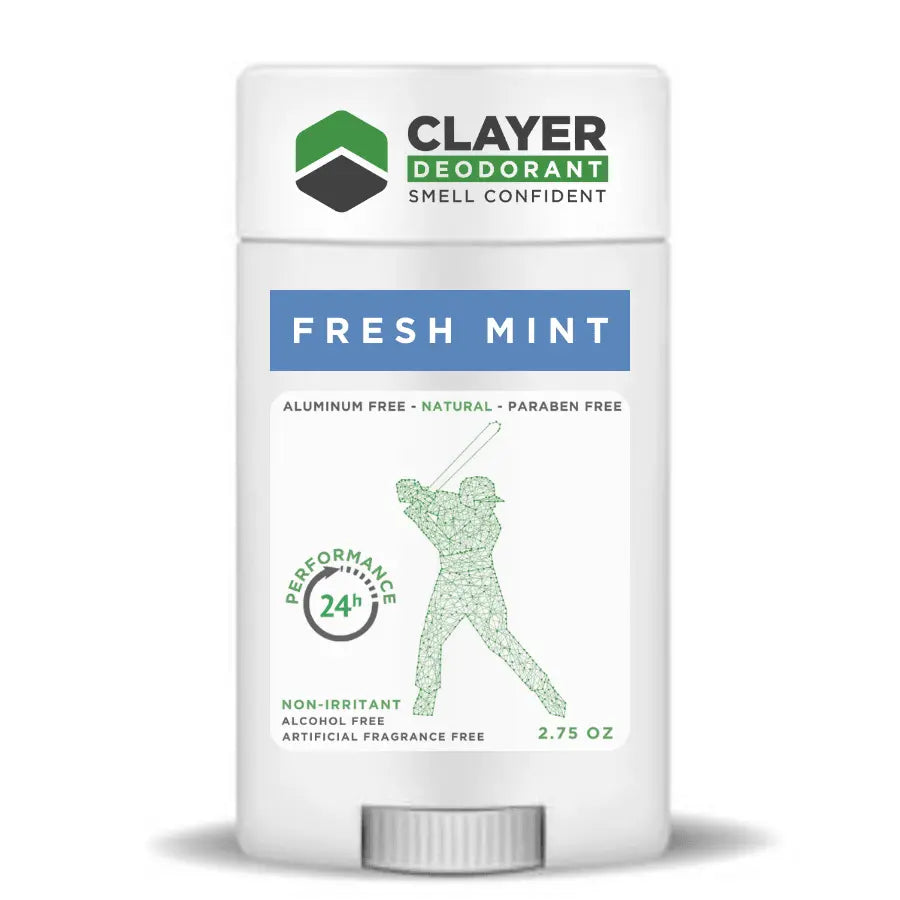 Clayer Natural Deodorant - Baseball Players - 2.75 OZ - Pack of 3 - CLAYER