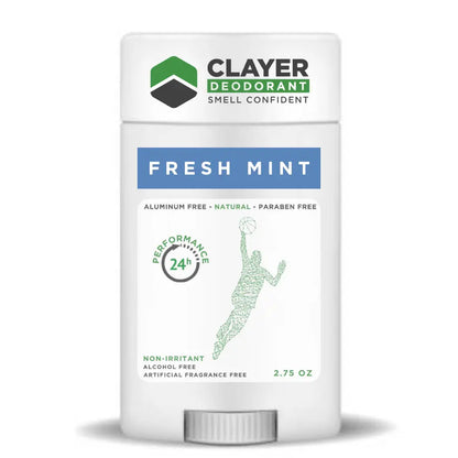 Clayer Natural Deodorant - Basketball Players - 2.75 OZ - Pack of 3 - CLAYER