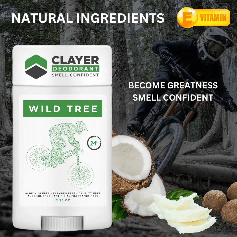 Clayer Natural Deodorant - Bike Riders 2.75 OZ - Pack of 3 - CLAYER