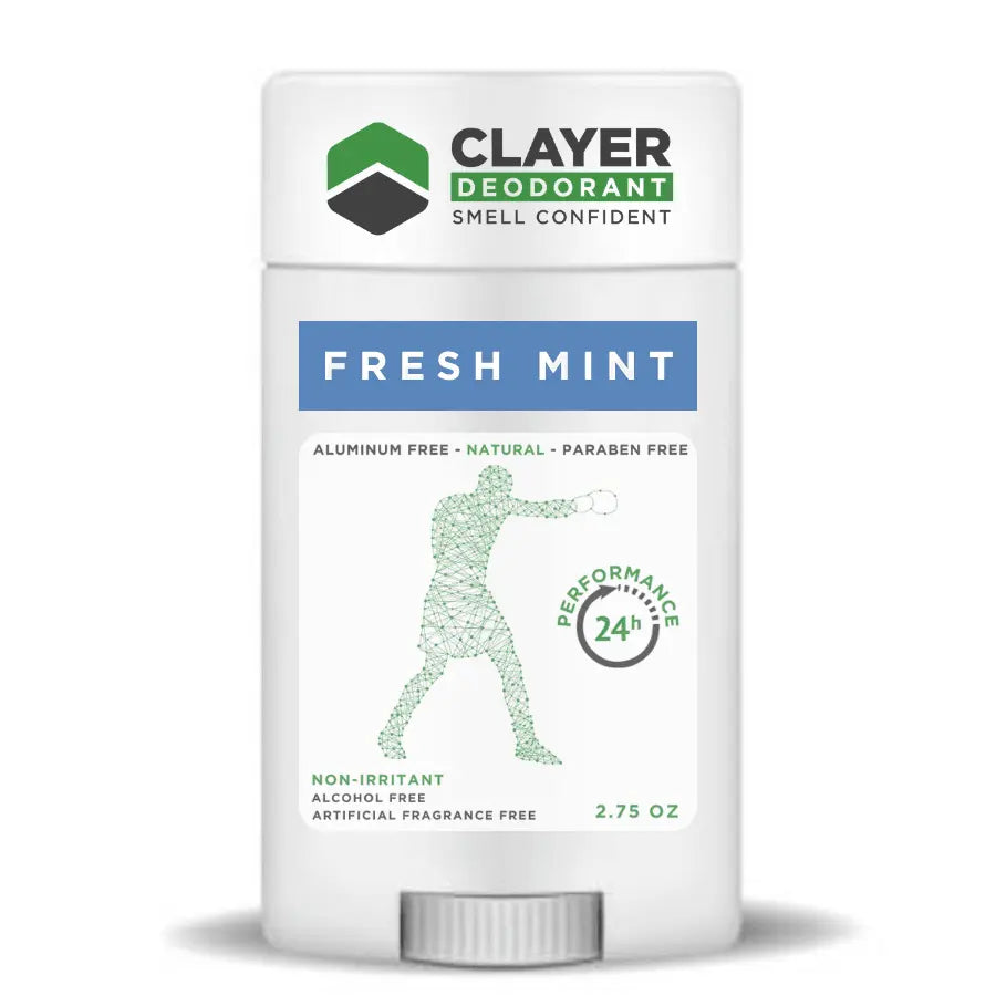 Clayer Natural Deodorant - Fighter Pro Sport - 2.75 OZ - Pack of 3 - CLAYER