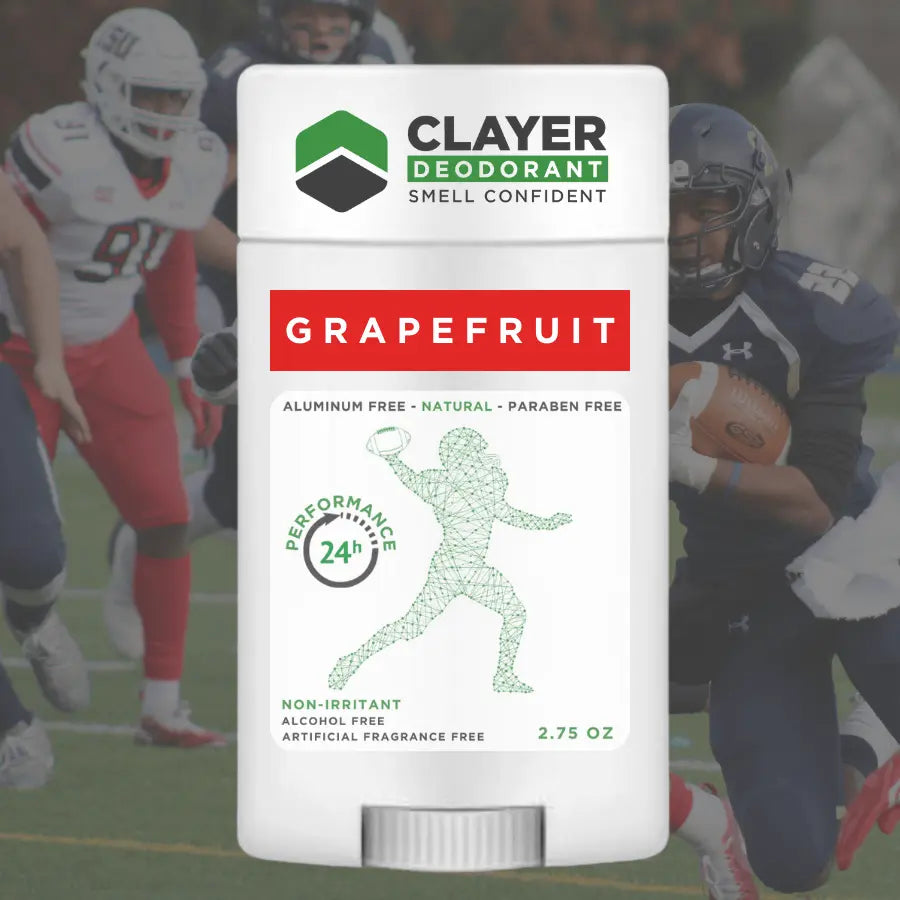 Clayer Natürliches Deodorant – Football Pro Sport – 2.75 OZ – CLAYER