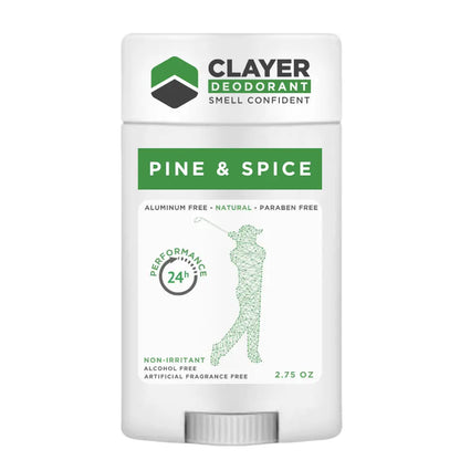 Clayer 天然除臭剂 - 高尔夫球手 2.75 盎司 - CLAYER