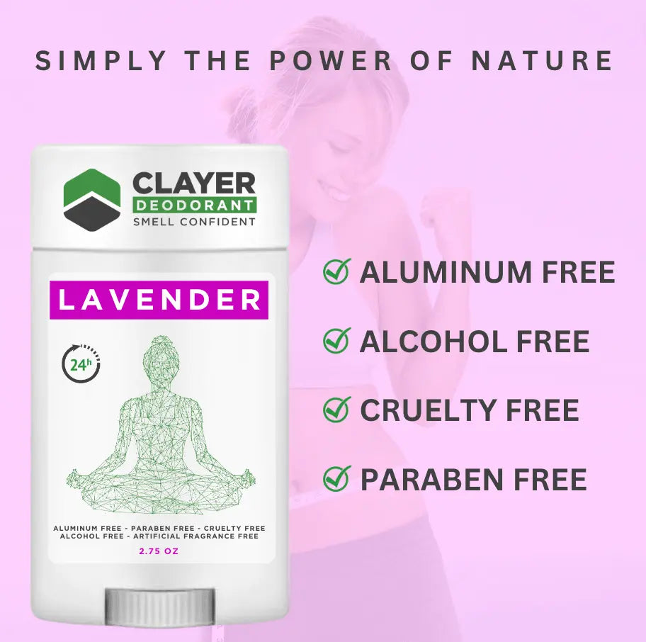 Clayer 天然除臭剂 - 健康与和平 2.75 盎司 - CLAYER