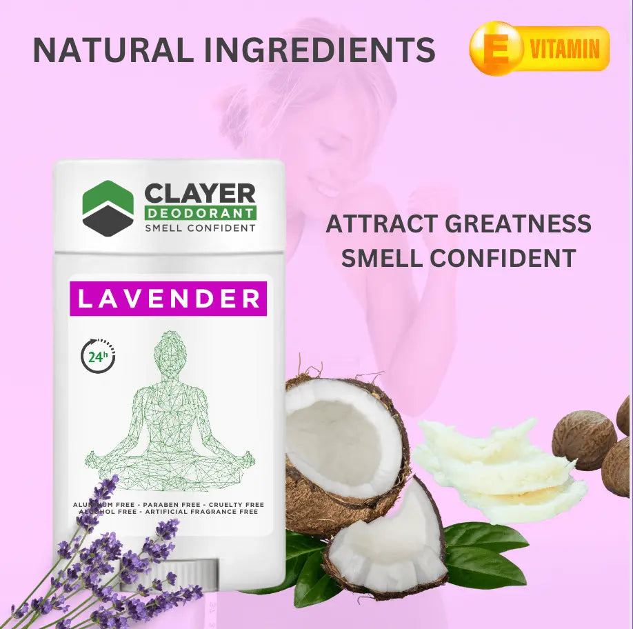 Desodorante natural Clayer - Salud y paz 2.75 OZ - CLAYER