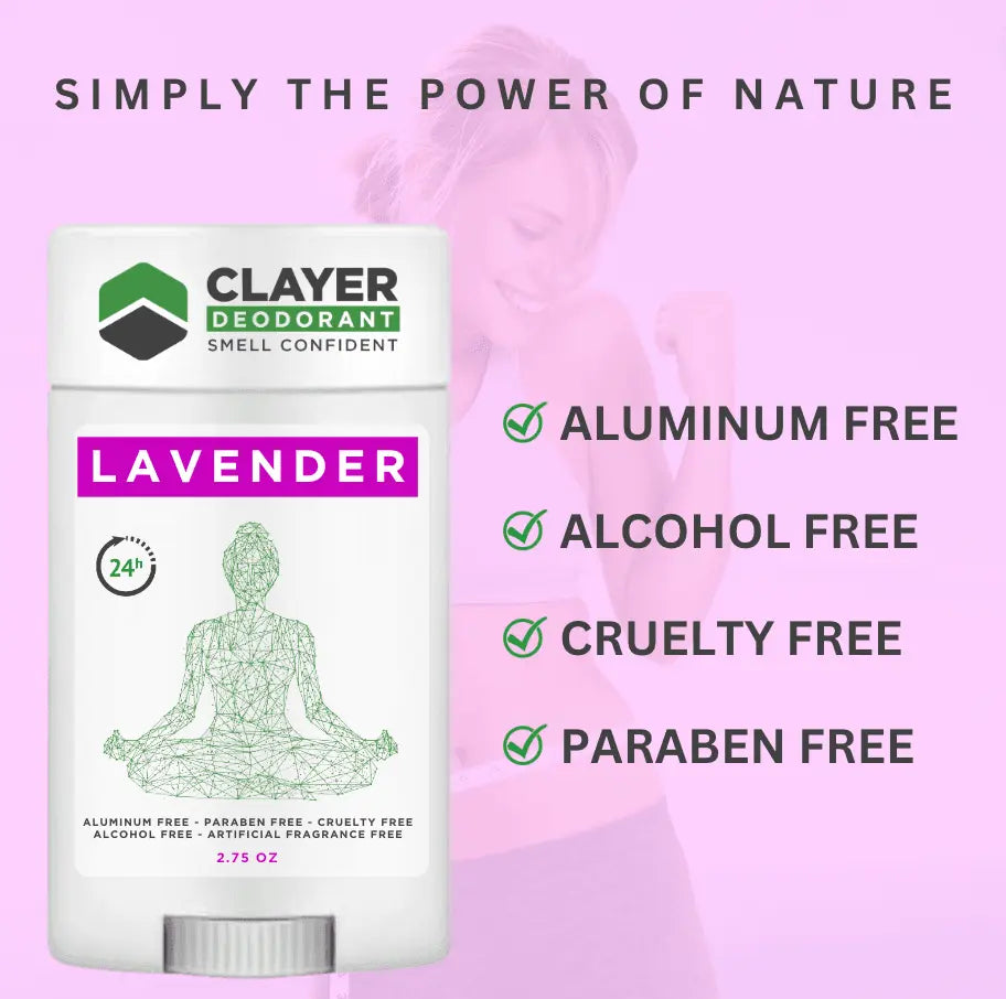 Clayer Natürliches Deodorant – Gesundheit und Frieden 2.75 OZ – 3er-Pack – CLAYER