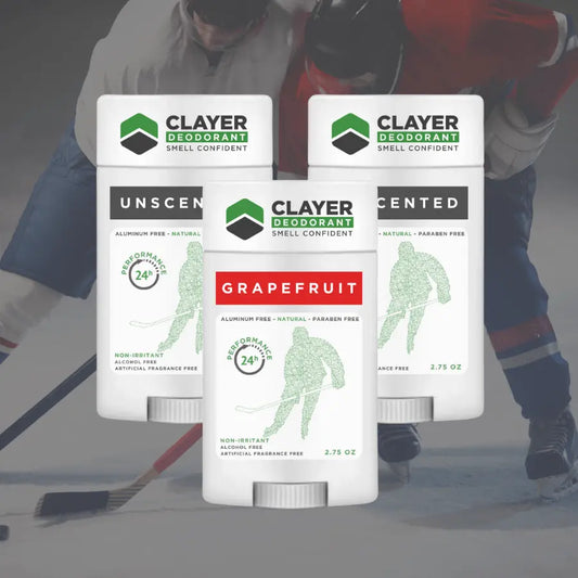 Натуральный дезодорант Clayer — для хоккеистов — 2.75 унции — упаковка из 3 шт. — CLAYER