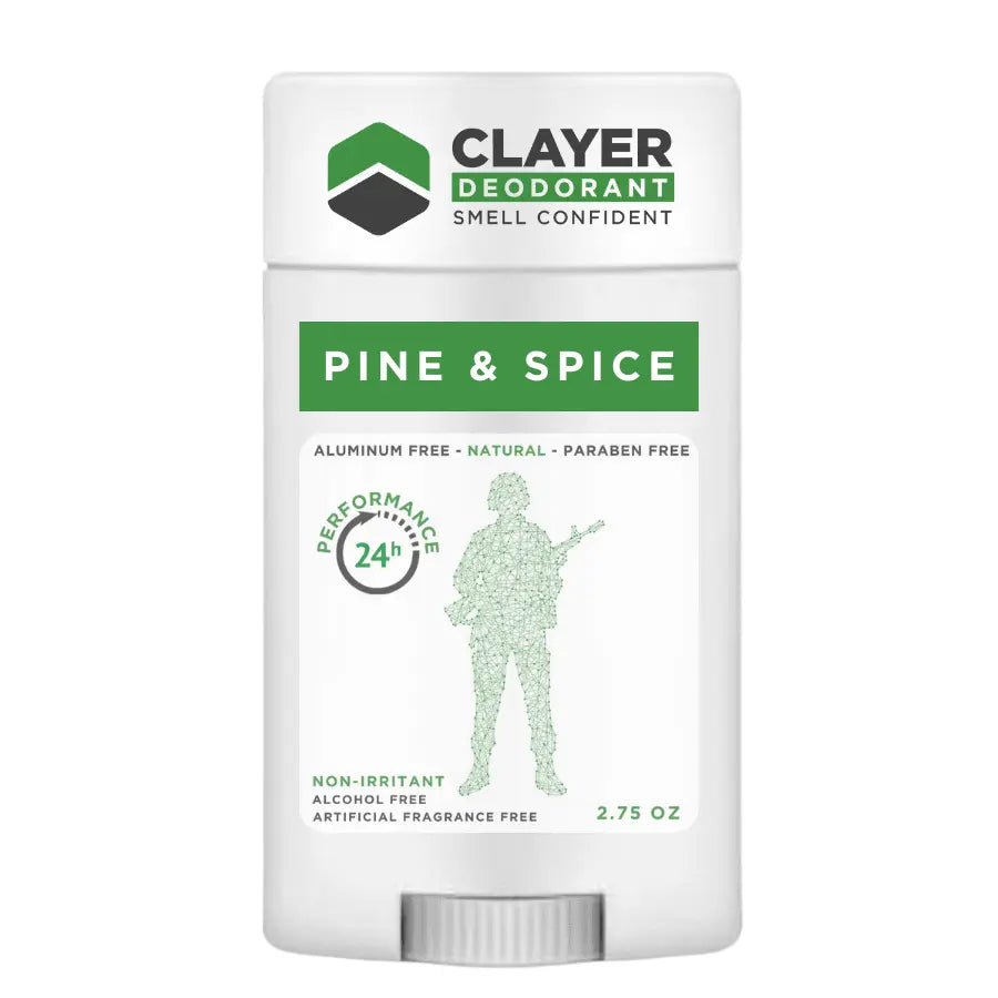 Desodorante natural Clayer - Jugadores militares - 2.75 OZ - CLAYER