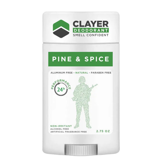 Desodorante natural Clayer - Jugadores militares - 2.75 OZ - CLAYER