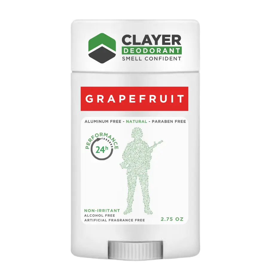 Clayer Natural Deodorant - Military Players - 2.75 OZ - CLAYER