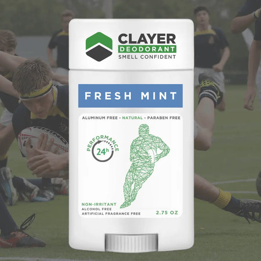 Clayer 天然除臭剂 - 橄榄球专业运动 - 2.75 盎司 - CLAYER