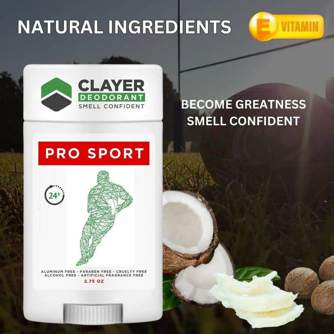 Натуральный дезодорант Clayer — Rugby Pro Sport — 2.75 унции — CLAYER