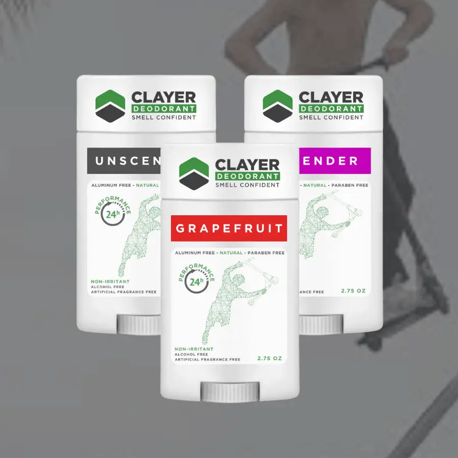 Desodorante natural Clayer - Scooter Riders - 2.75 OZ - Paquete de 3 - CLAYER