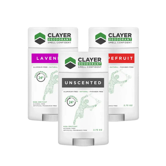 Deodorante naturale Clayer - Scooter Riders - 2.75 OZ - Confezione da 3 - CLAYER