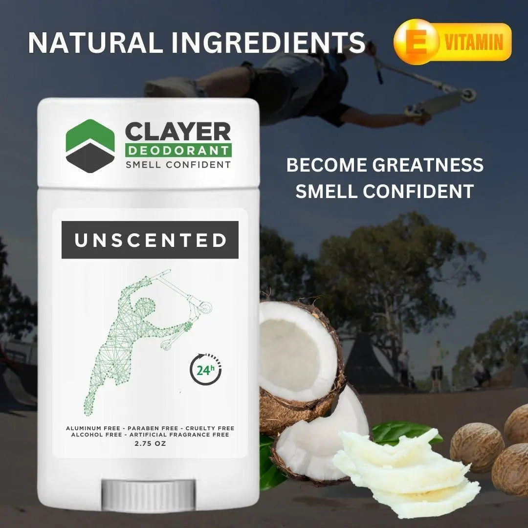 Clayer Natural Deodorant - Scooter Riders - 2.75 OZ - Pack of 3 - CLAYER