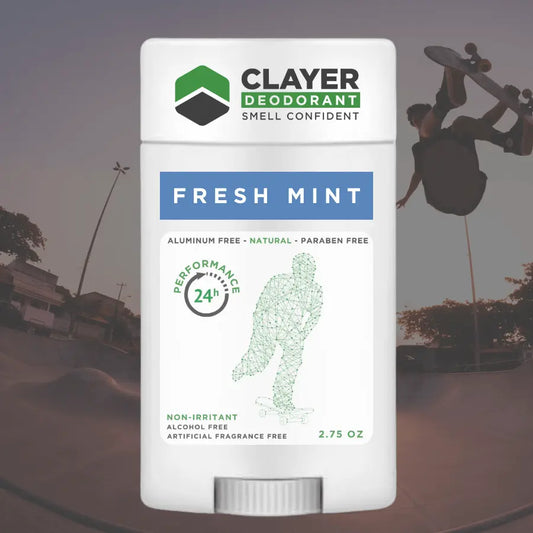 Clayer 天然除臭剂 - 滑板 - 2.75 OZ - CLAYER