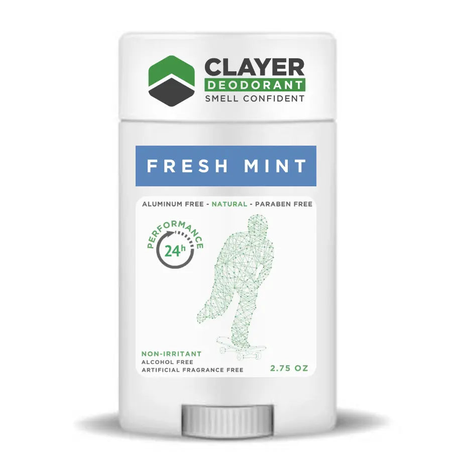 Clayer Natural Deodorant - Skateboarders - 2.75 OZ - CLAYER